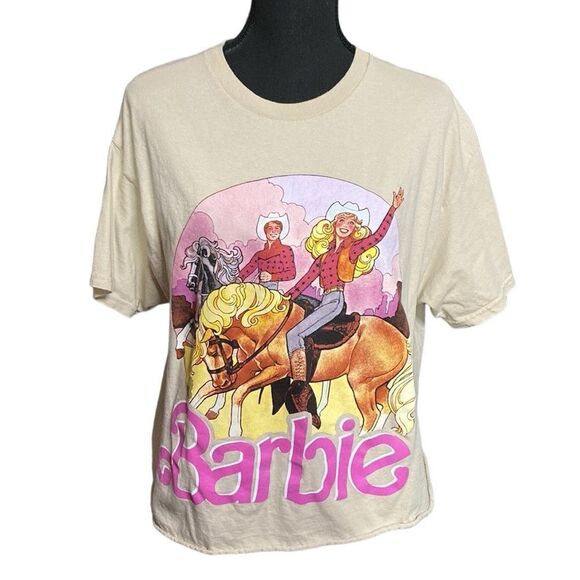 BARBIE Colorful Crop Short Sleeve Tee Shirt - Picture 4 of 7